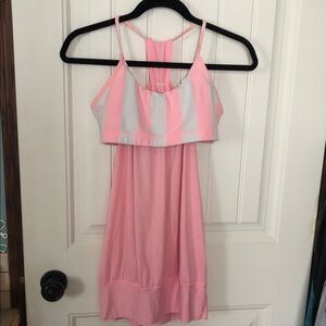 lululemon athletica Pink and White Striped Tank